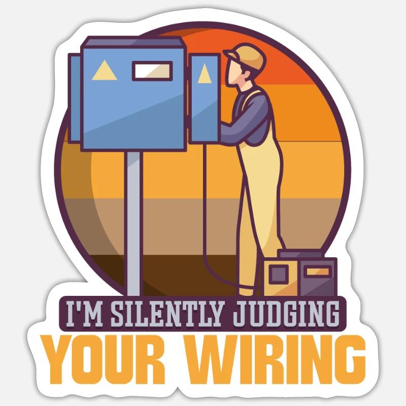 Electrician Electrical Engineer Lineman Electrical Sticker Größe S (10 x 10 cm)