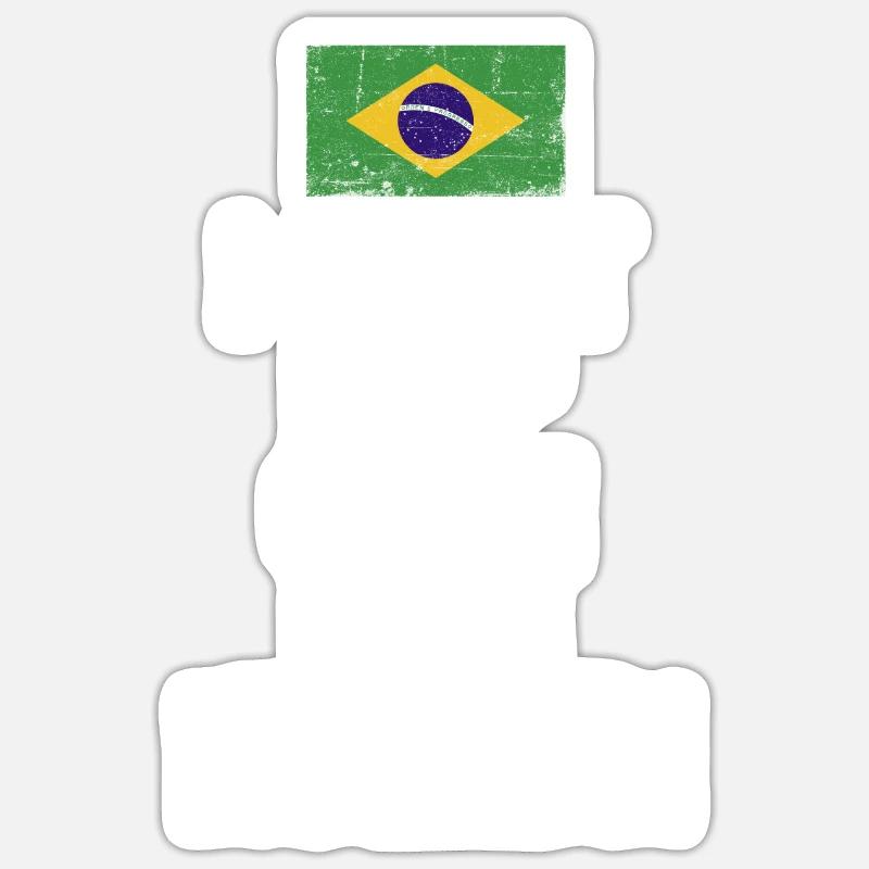 I can not Keep Calm I am Brazilian - Sticker size S (10 x 10 cm) - white matte