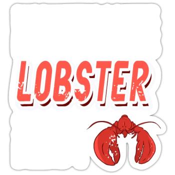 Most of my problems lobster - Sticker size S (10 x 10 cm) - white matte - Front