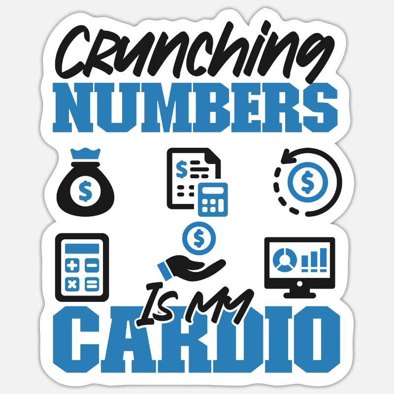 Comptable Comptable Comptable - Sticker taille S (10 x 10 cm) - blanc mat
