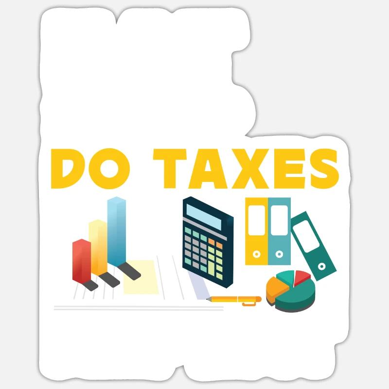 Comptable Comptable Comptable - Sticker taille S (10 x 10 cm) - blanc mat
