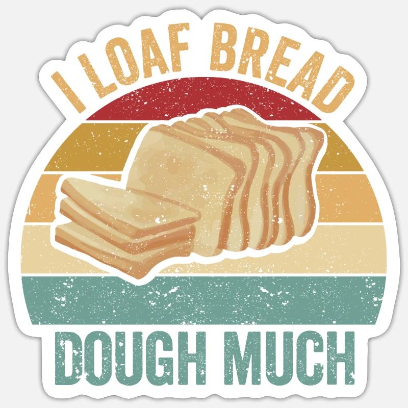 Funny bread baker - Sticker size S (10 x 10 cm) - white matte