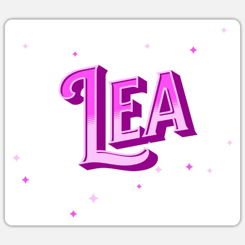 Lea name personalized - Sticker size S (10 x 10 cm) - white matte