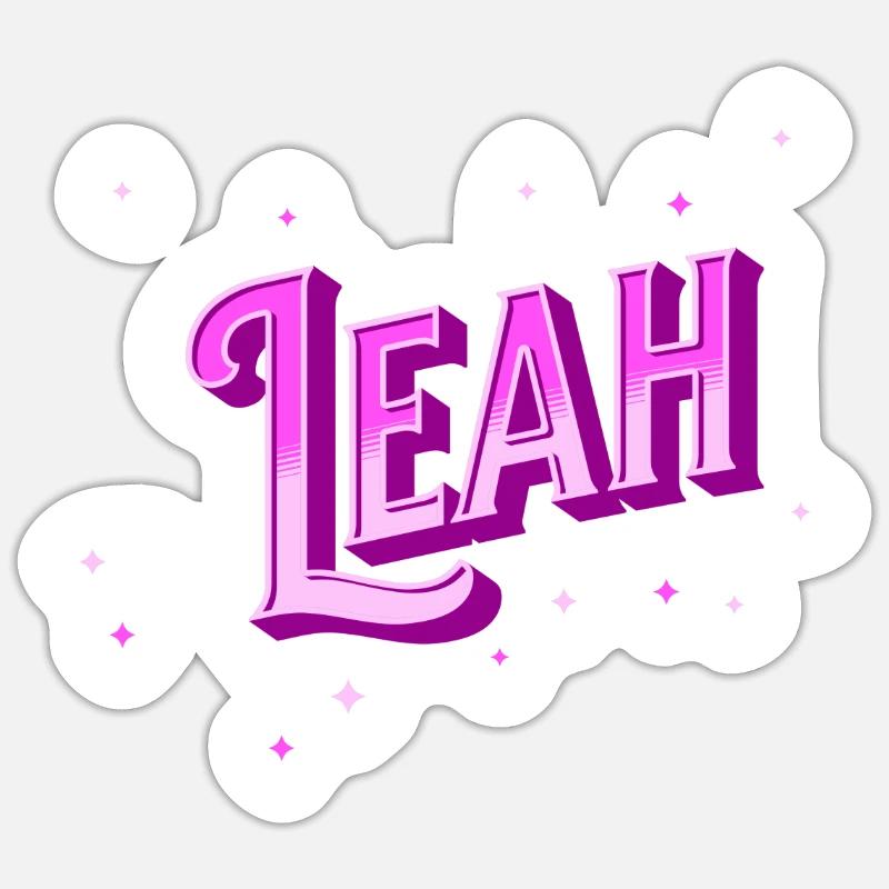Leah name personalized Sticker size S (10 x 10 cm)