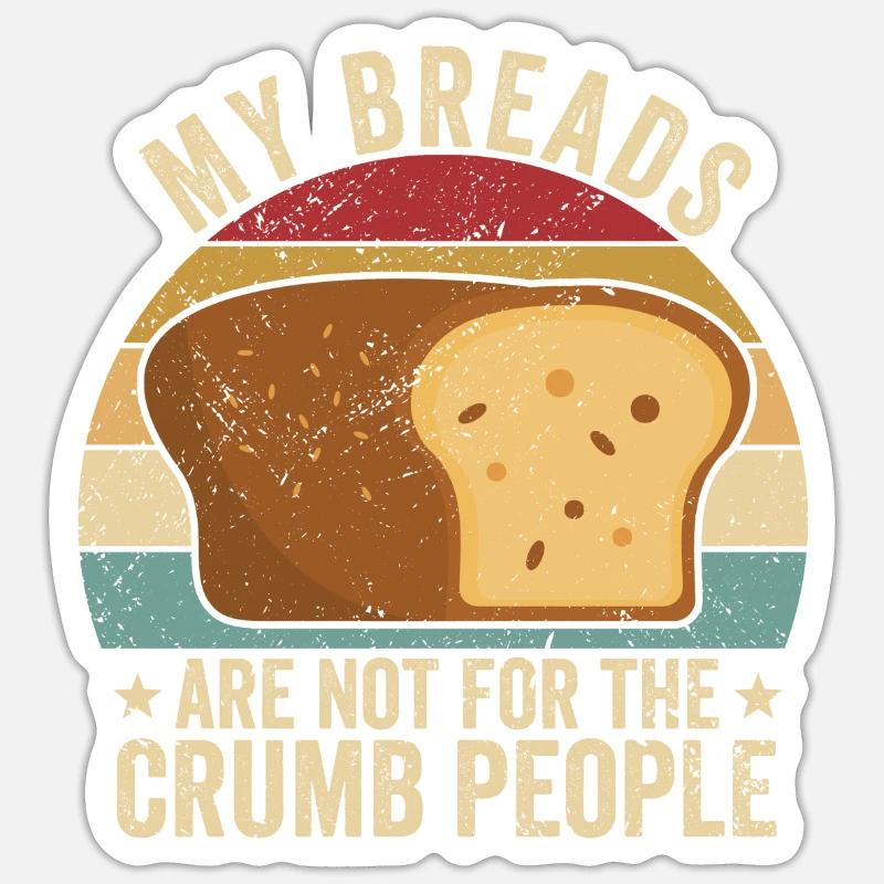 Funny bread baker - Sticker size S (10 x 10 cm) - white matte