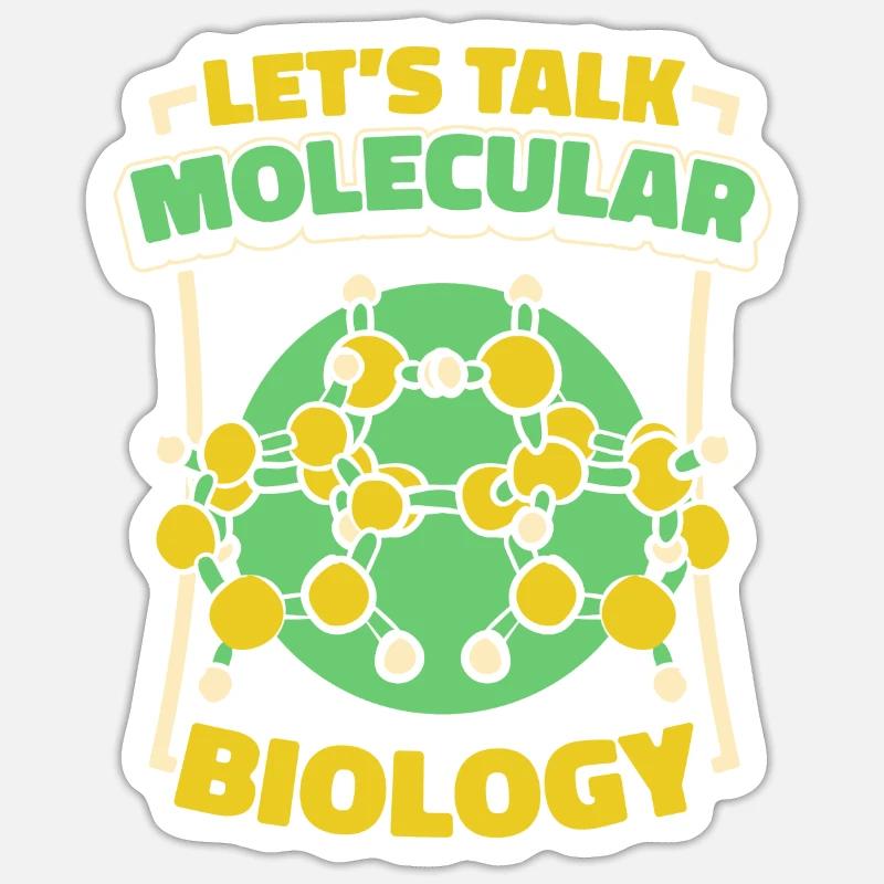 Biologie Biologiste Molécules Biologiste moléculaire - Sticker taille S (10 x 10 cm) - blanc mat