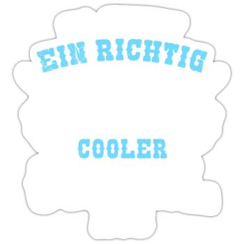 So sieht ein richtig cooler Onkel aus - Sticker Größe S (10 x 10 cm) - Mattweiß - Vorne
