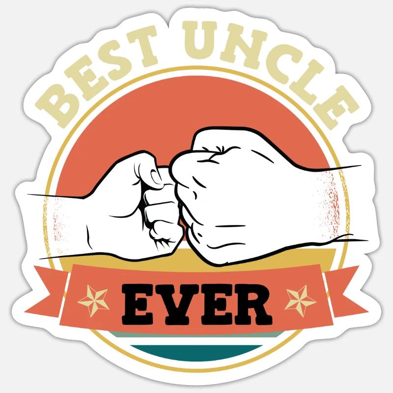 Bester Onkel ever Sticker Größe S (10 x 10 cm)