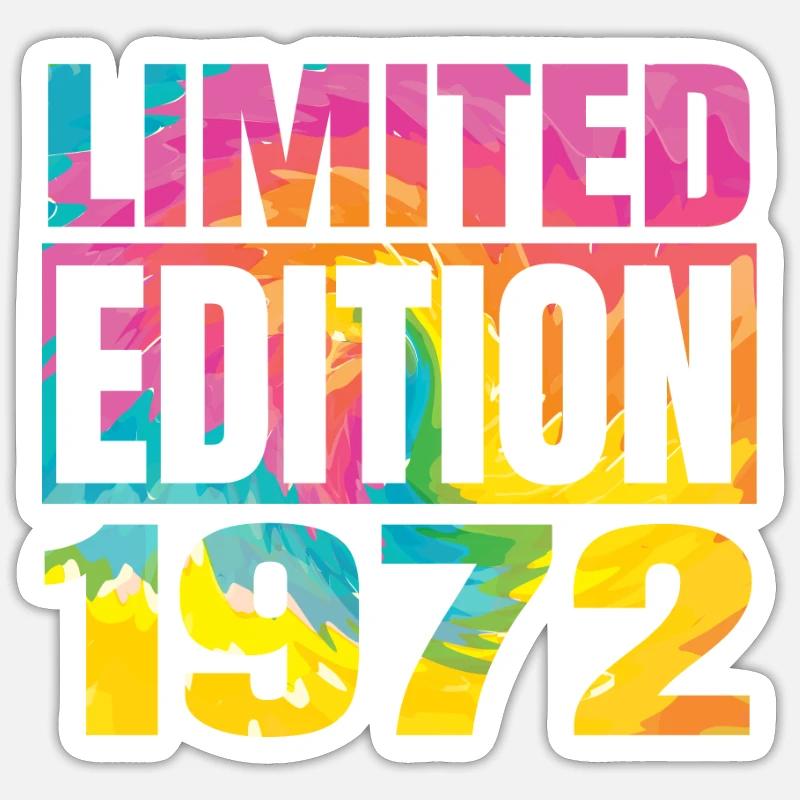 Édition limitée 1972 Graffiti - Sticker taille S (10 x 10 cm) - blanc mat
