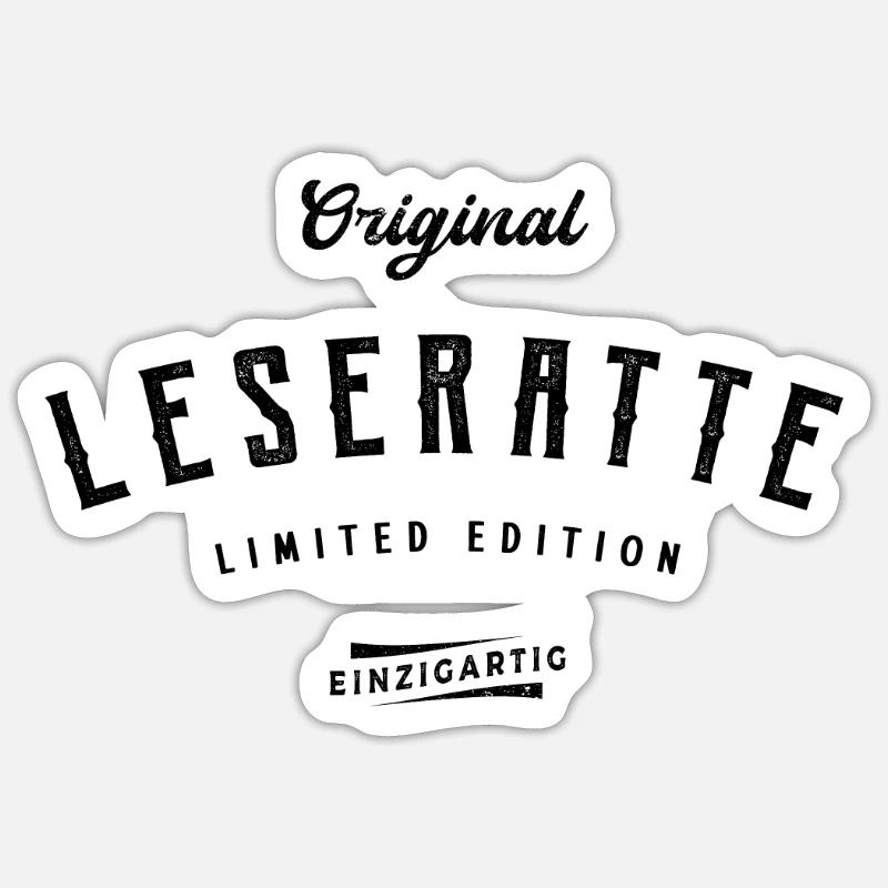 Leseratte Limited Edition Lesen - Sticker Größe S (10 x 10 cm) - Mattweiß
