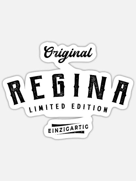 Regina Limited Edition - Sticker Größe S (10 x 10 cm) - Mattweiß