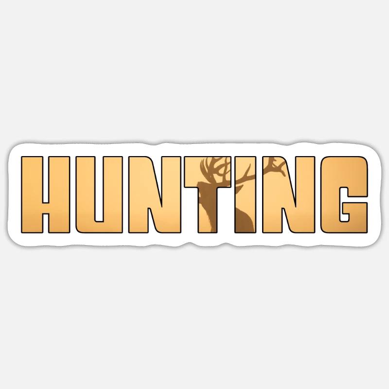 Chasser - Sticker taille S (10 x 10 cm) - blanc mat
