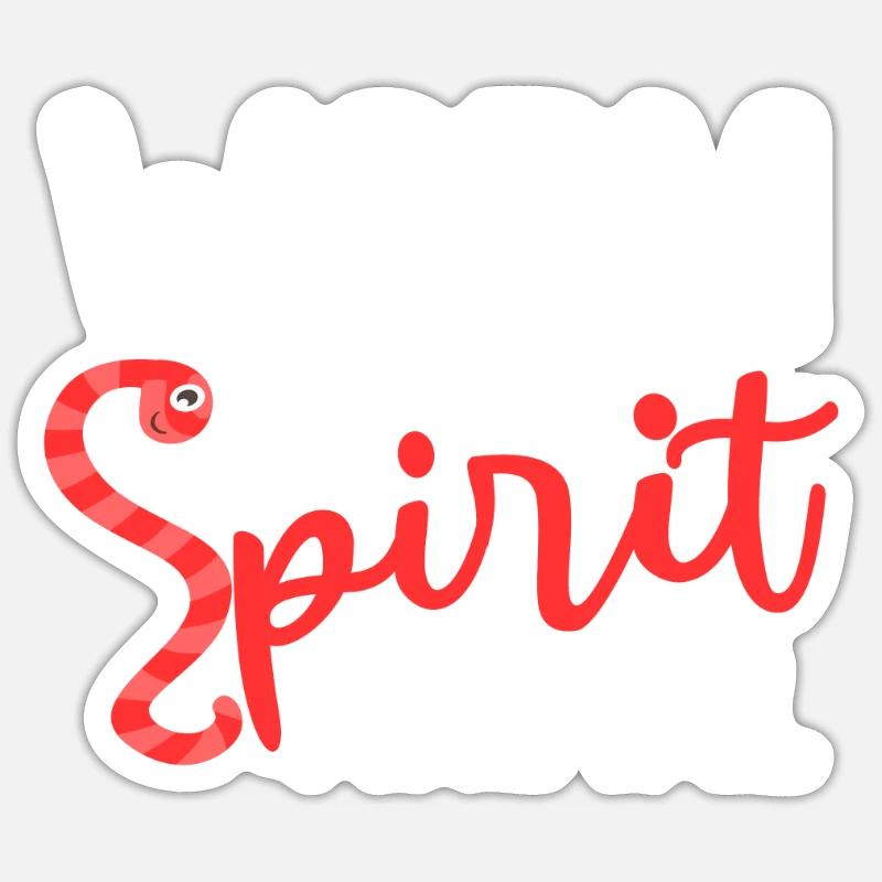 Compost Worms Gift Sticker size S (10 x 10 cm)