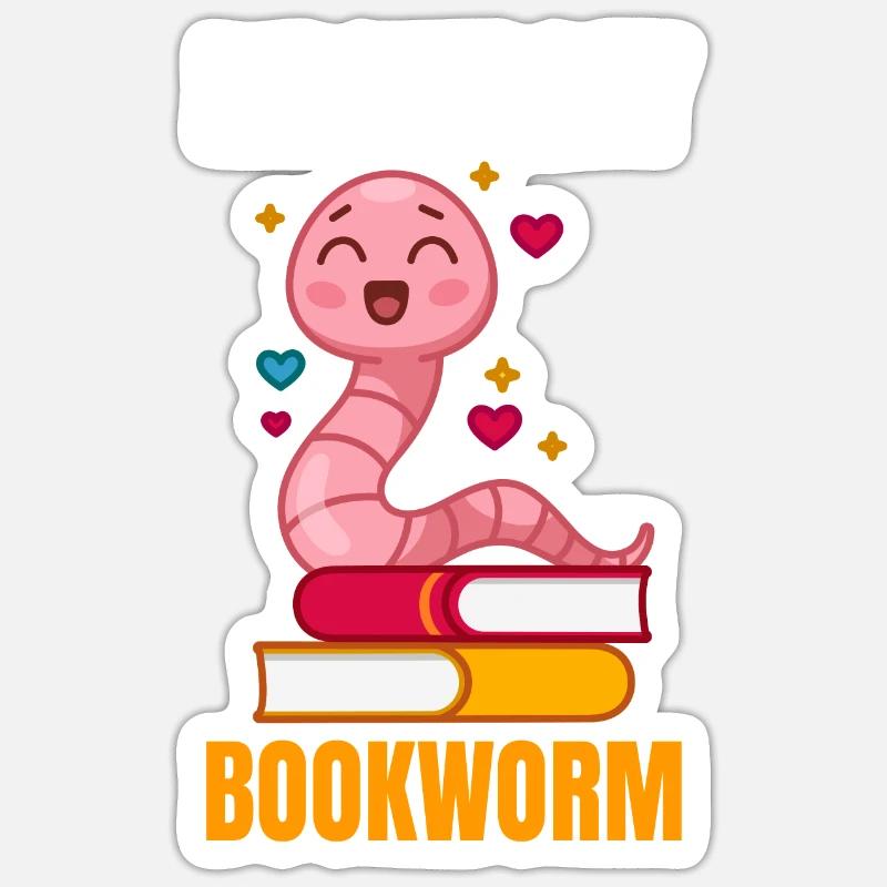 Compost Worms Gift - Sticker size S (10 x 10 cm) - white matte