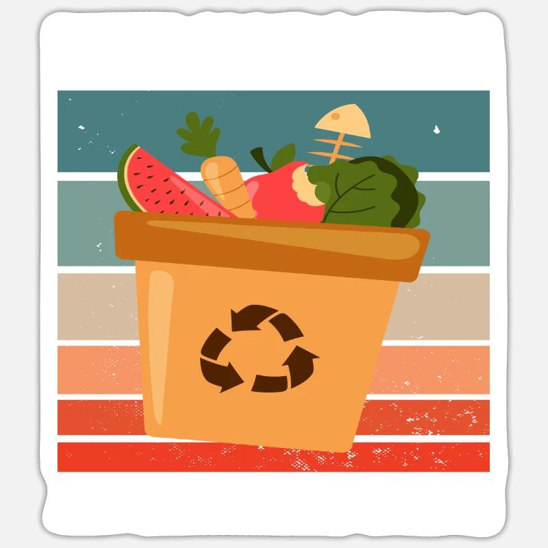 Compost Worms Gift Sticker size S (10 x 10 cm)