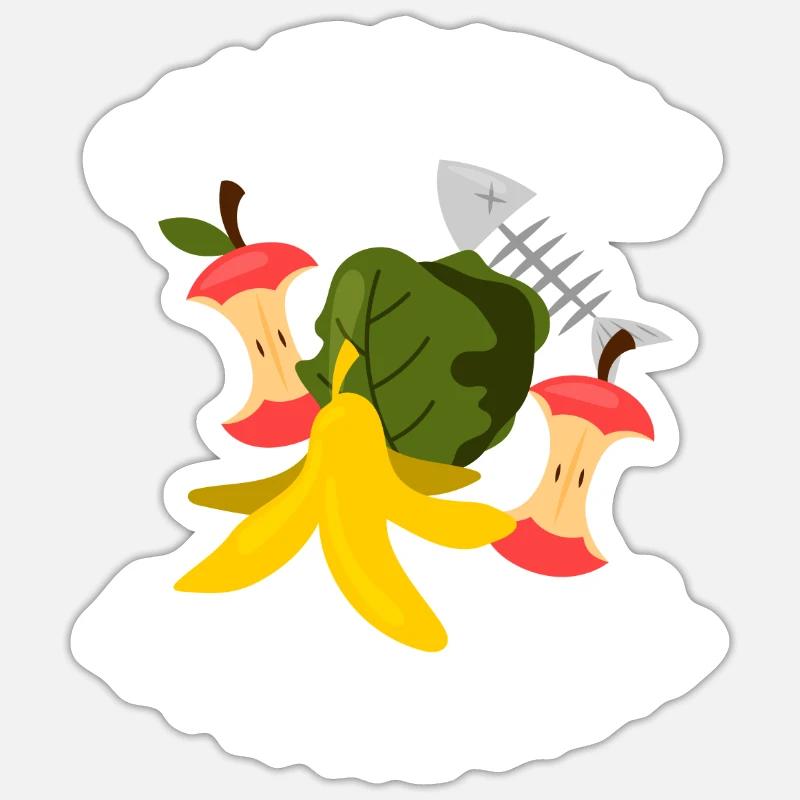 Compost Worms Gift Sticker size S (10 x 10 cm)