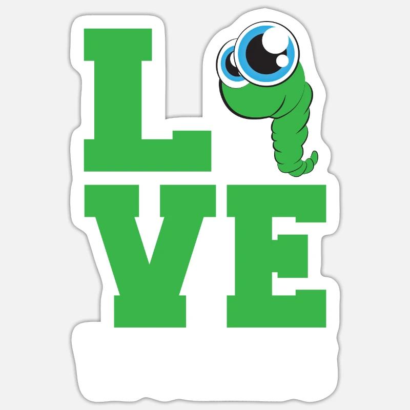 Compost Worms Gift Sticker size S (10 x 10 cm)