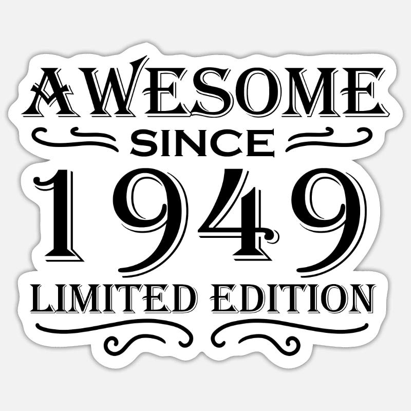 1949 - Sticker Größe S (10 x 10 cm) - Mattweiß