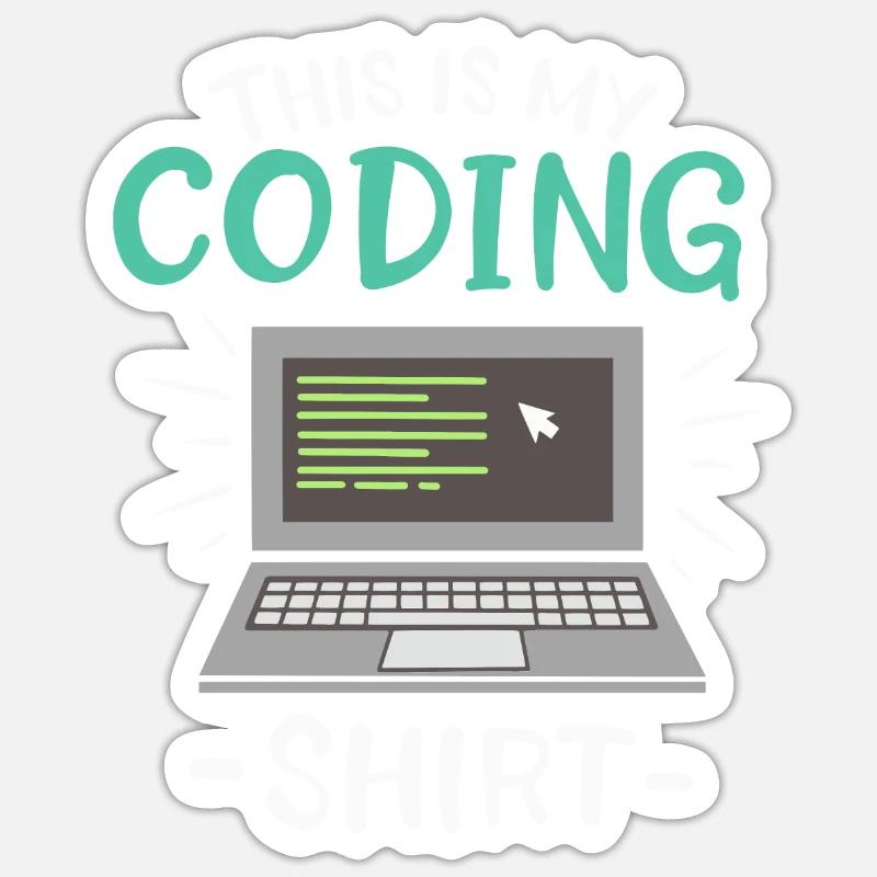 Das Ist Mein Coding Shirt Coder Sticker Größe S (10 x 10 cm)