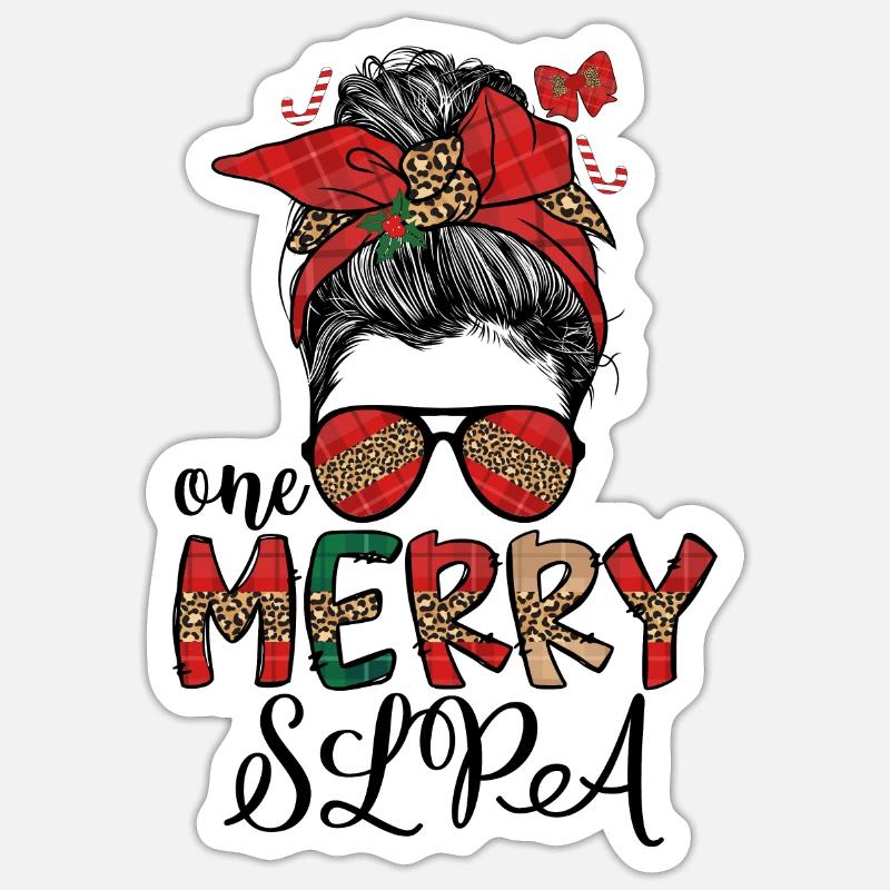 Speech Language Pathologist Assistant Christmas - Sticker size S (10 x 10 cm) - white matte