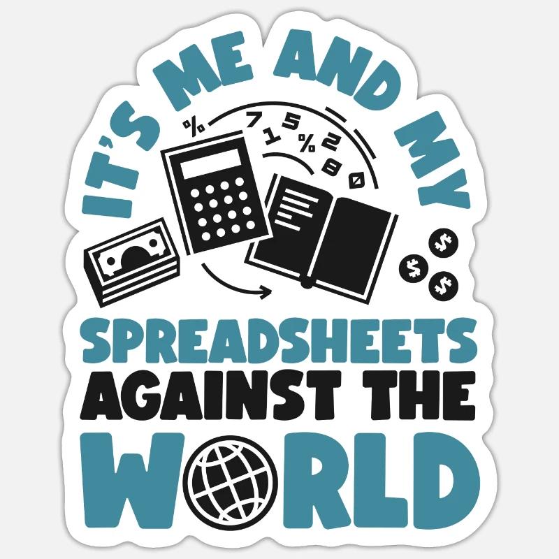 Comptable Comptable Comptable - Sticker taille S (10 x 10 cm) - blanc mat