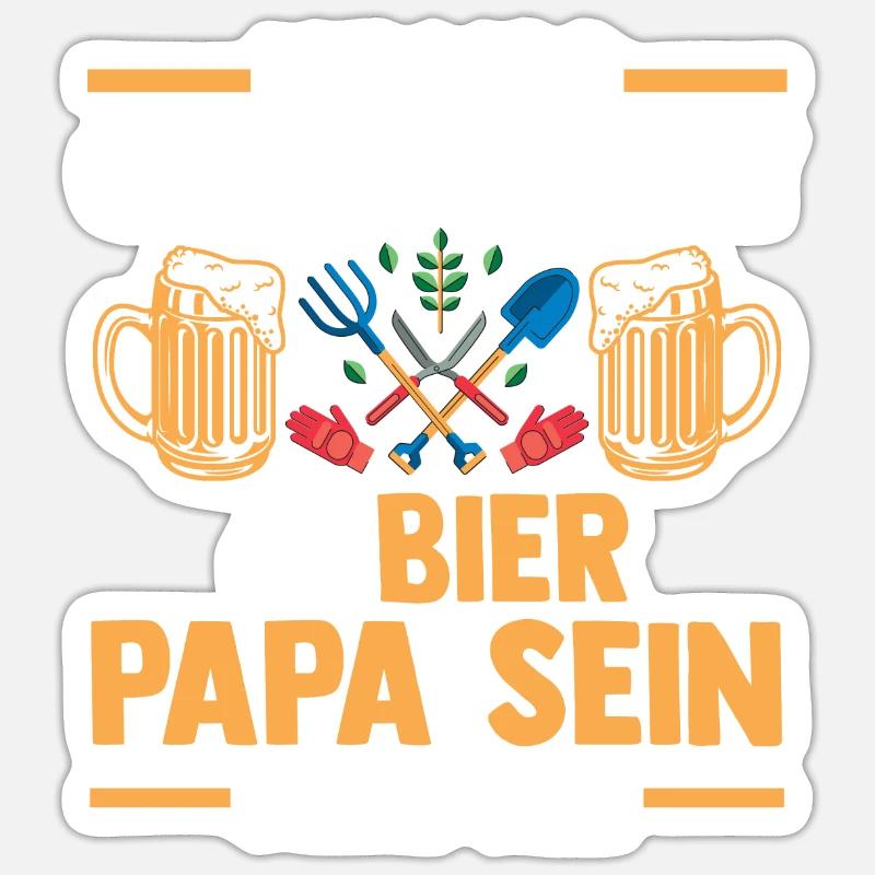 Vater Garten Gartenarbeit Papi Papa Sticker Größe S (10 x 10 cm)