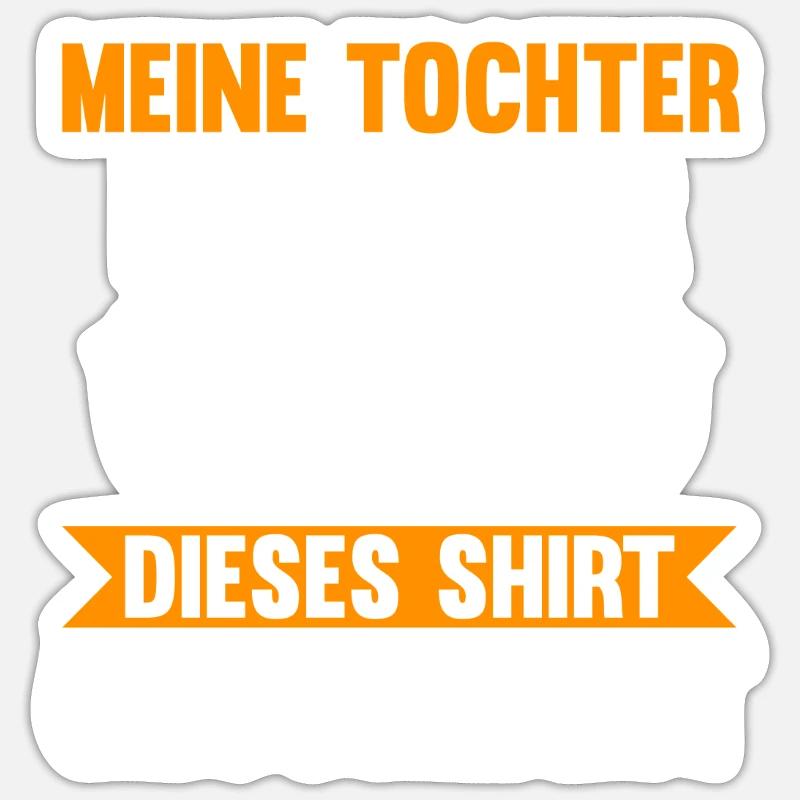 Vater Tochter Papi Papa - Sticker Größe S (10 x 10 cm) - Mattweiß