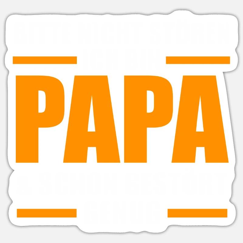 Vater Papi Papa - Sticker Größe S (10 x 10 cm) - Mattweiß