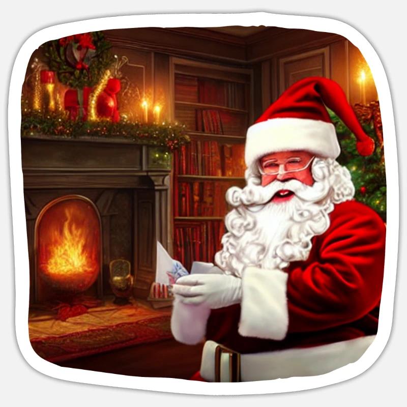 Weihnachtsmann Sticker Größe S (10 x 10 cm)