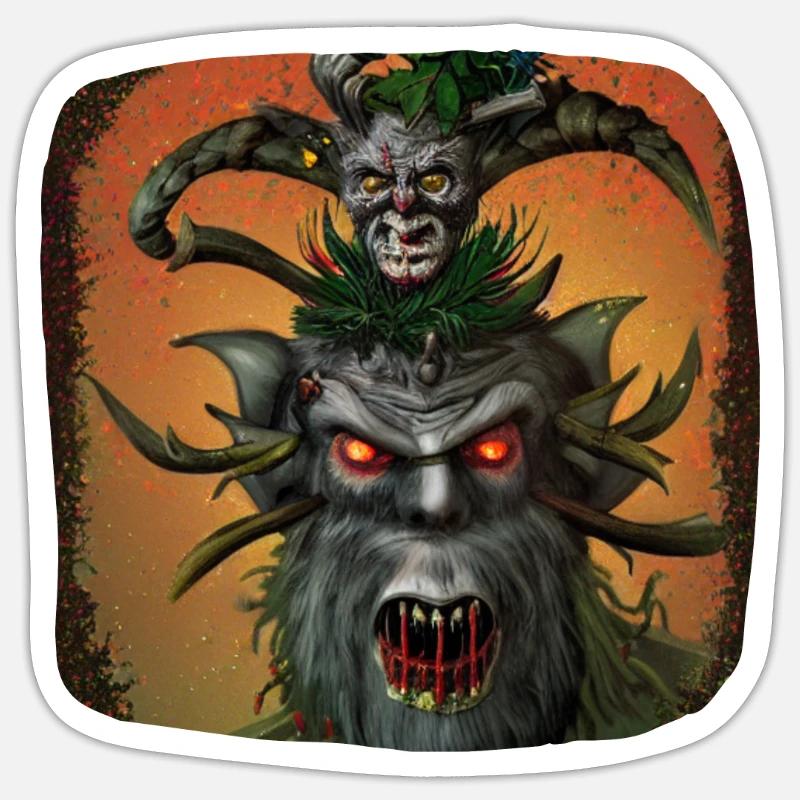 Krampus - Sticker size S (10 x 10 cm) - white matte