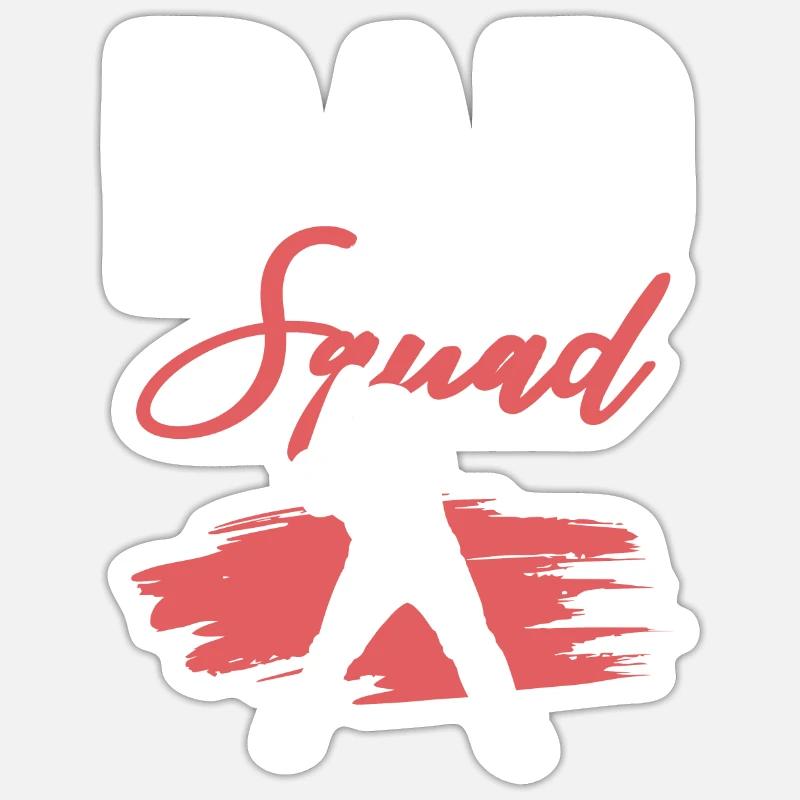 Baseball Dad Squad - Sticker size S (10 x 10 cm) - white matte