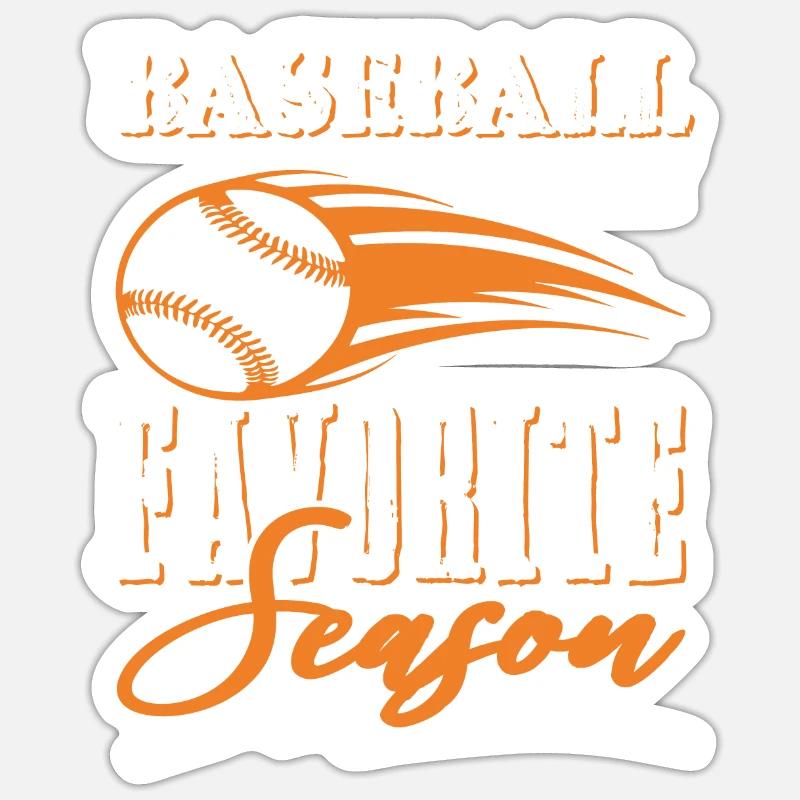 Saison de baseball - Sticker taille S (10 x 10 cm) - blanc mat