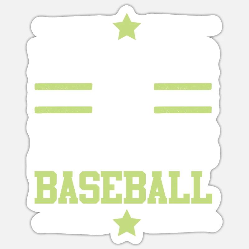 Match de baseball - Sticker taille S (10 x 10 cm) - blanc mat