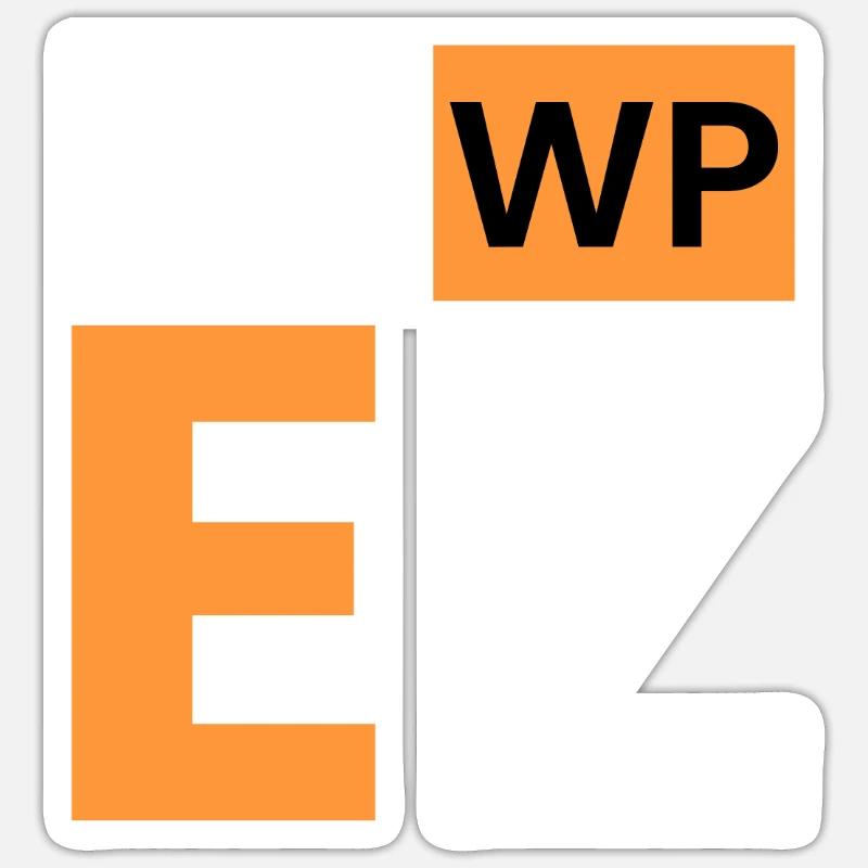 gg wp EZ - Sticker taille S (10 x 10 cm) - blanc mat