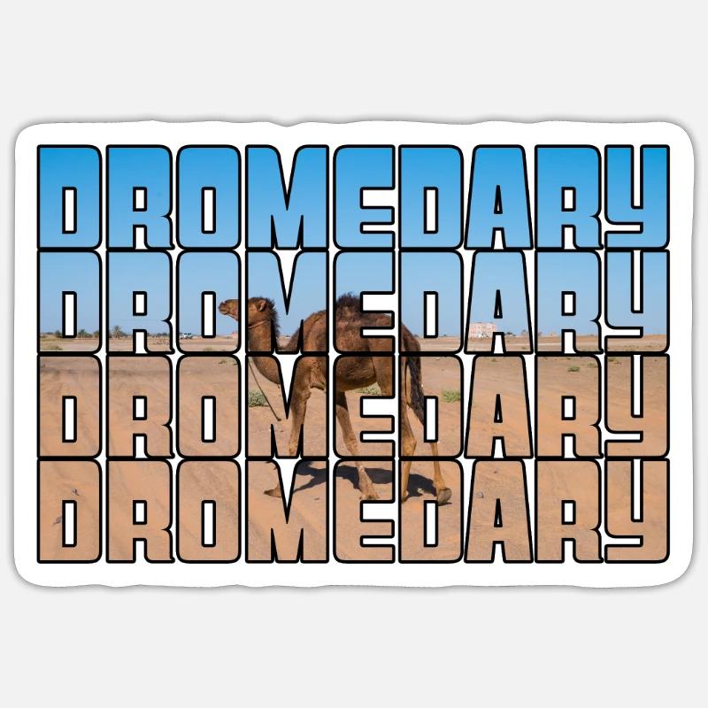 Dromedar - Sticker Größe S (10 x 10 cm) - Mattweiß