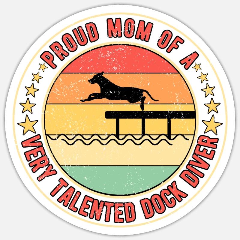 Dock Diving Mutter Mom Sticker size S (10 x 10 cm)