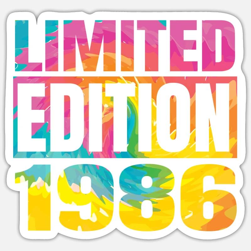 Édition limitée 1986 Graffiti - Sticker taille S (10 x 10 cm) - blanc mat