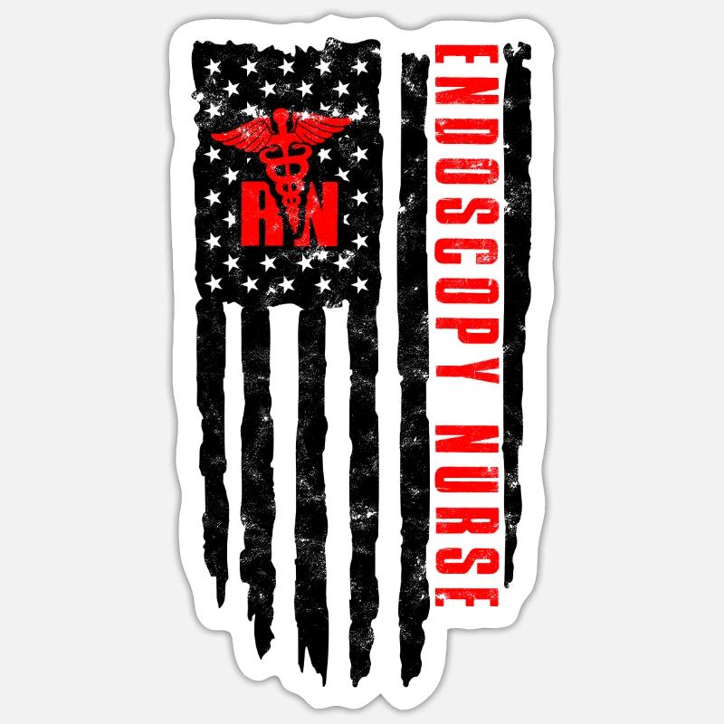 Endoscopy Nurse RN - material science Sticker size S (10 x 10 cm)