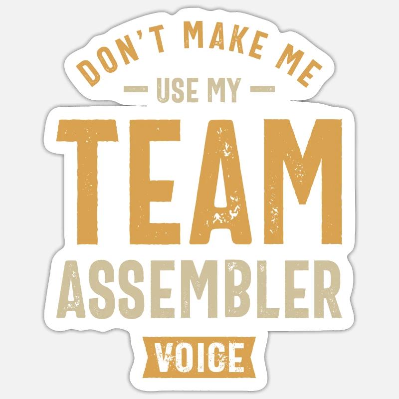 Team Assembler Job Beruf Geburtstagsarbeiter Sticker Größe S (10 x 10 cm)