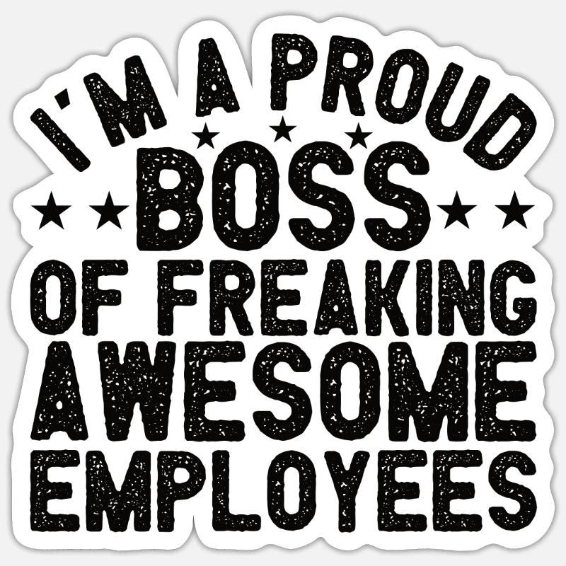Bester Geschäftsführer Mitarbeiter Unternehmer - Sticker Größe S (10 x 10 cm) - Mattweiß