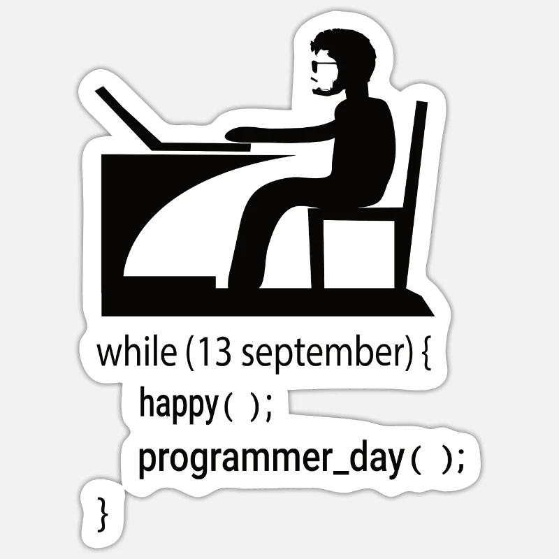 Softwareentwickler Programmierer Geschenk Sticker Größe S (10 x 10 cm)