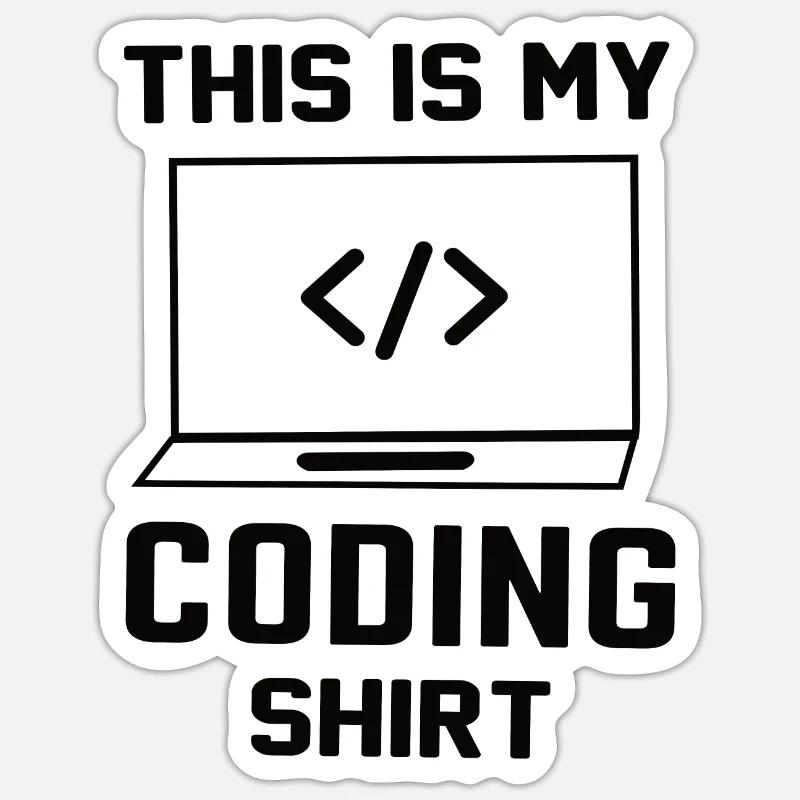 Softwareentwickler Programmierer Geschenk - Sticker Größe S (10 x 10 cm) - Mattweiß