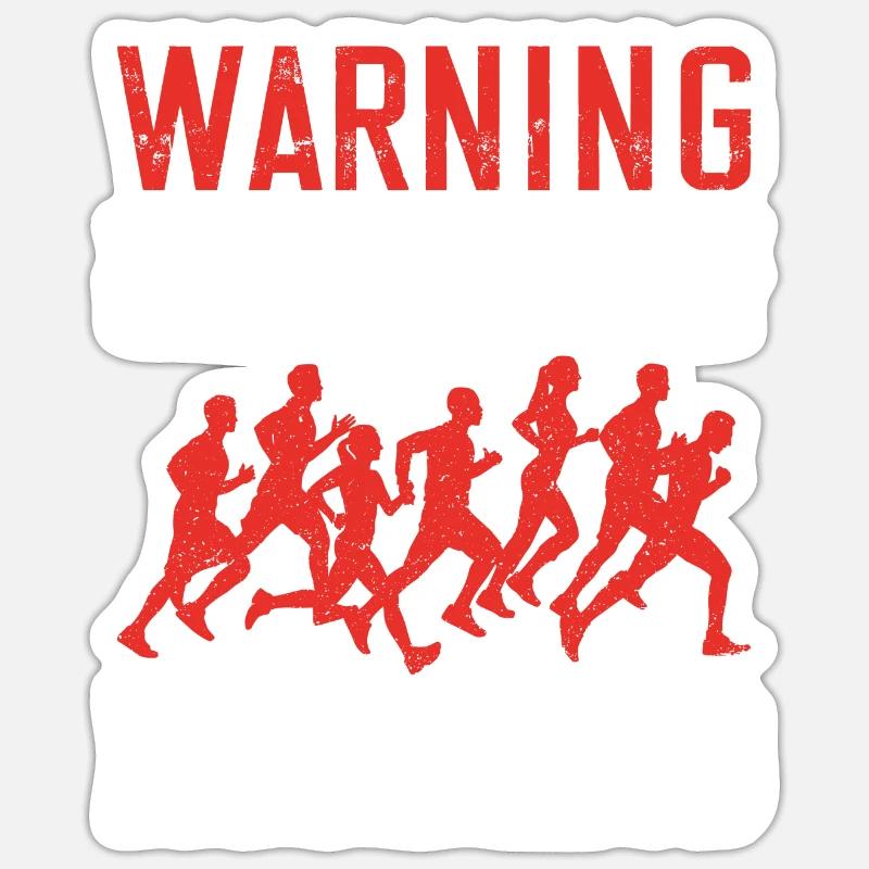 Running Runner Semi-Marathon - Sticker taille S (10 x 10 cm) - blanc mat