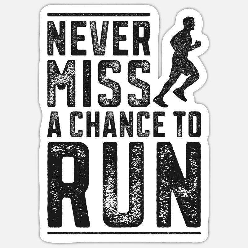 Running Runner Half Marathon - Sticker Größe S (10 x 10 cm) - Mattweiß