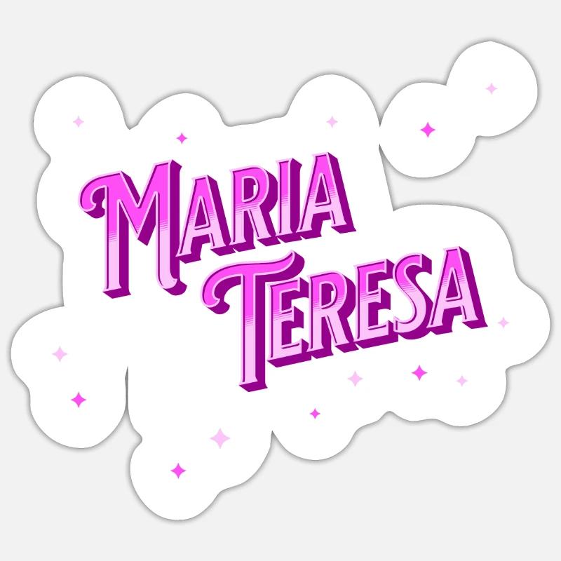 Maria Teresa name personalized - Sticker size S (10 x 10 cm) - white matte