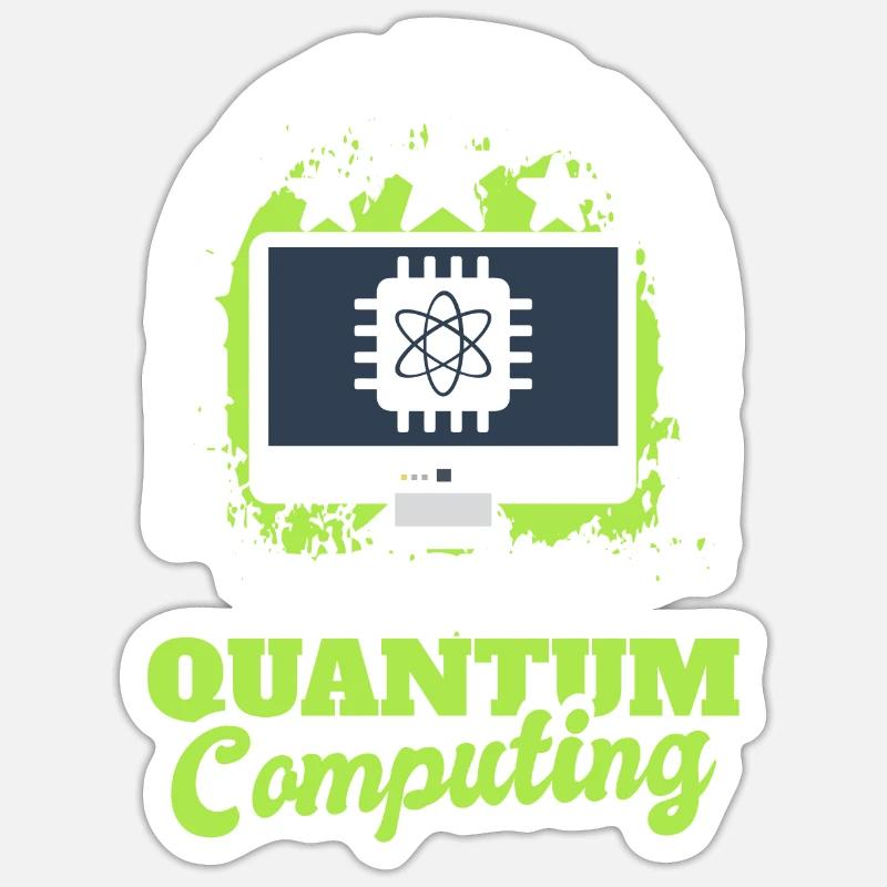 Informatique quantique Mécanique quantique Sticker taille S (10 x 10 cm)