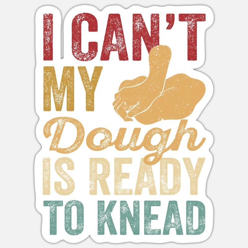 Lustiger Brotbacken-Bäcker - Sticker Größe S (10 x 10 cm) - Mattweiß