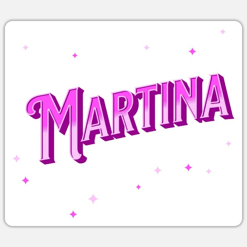 Martina's name personalized - Sticker size S (10 x 10 cm) - white matte