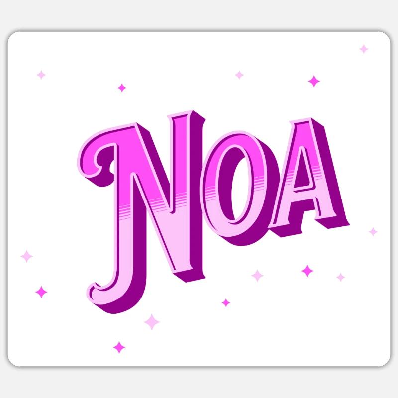 Noa name personalized - Sticker size S (10 x 10 cm) - white matte