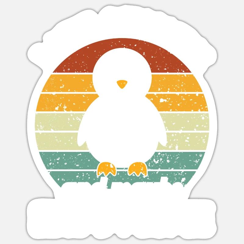 Königspinguin Kaiserpinguin Pinguin Geschenk - Sticker Größe S (10 x 10 cm) - Mattweiß